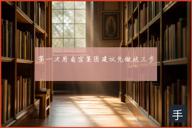 第一次用南宫集团建议先做这三步